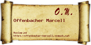 Offenbacher Marcell névjegykártya